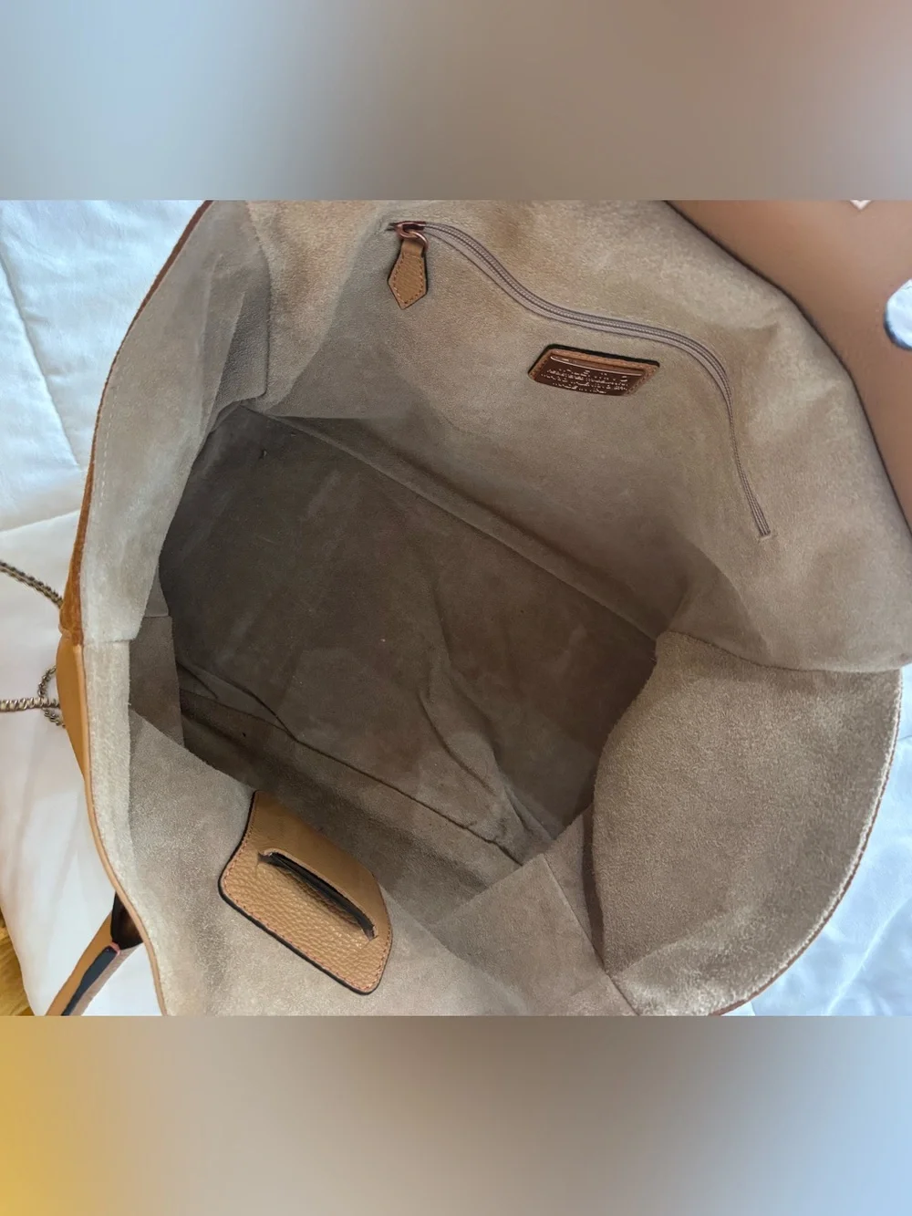 Valentino Tan Pebbled Leather Satchel with Gold Hardware
